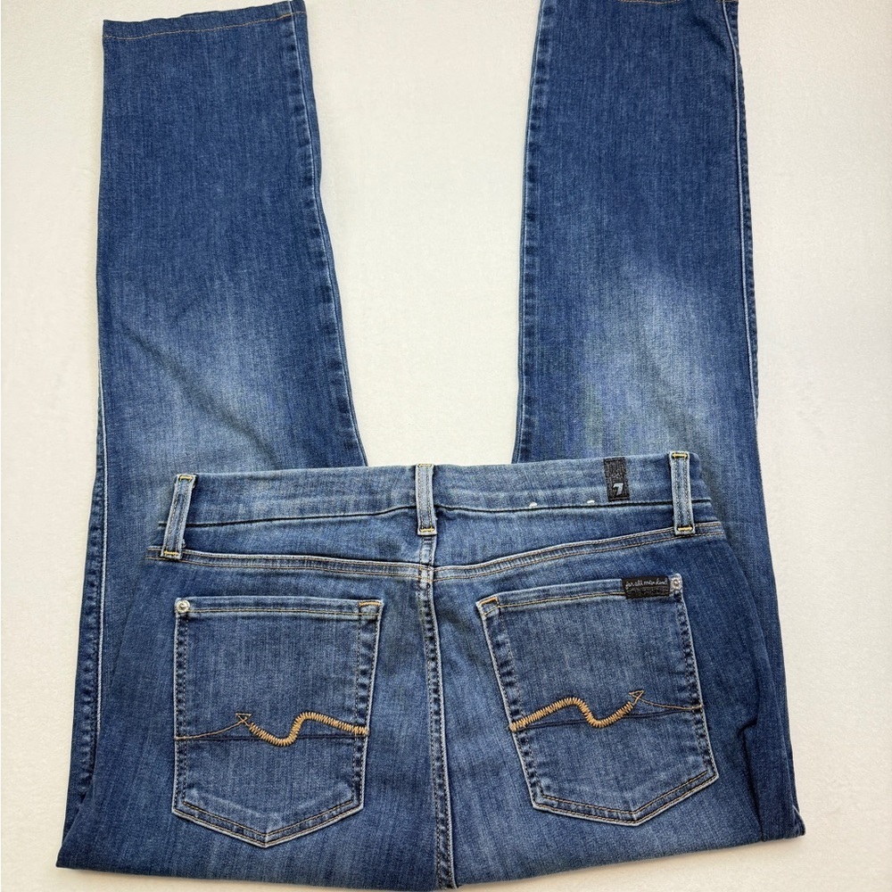 7 For All Mankind Size 32 Straight Leg Jeans - Picture 3 of 4